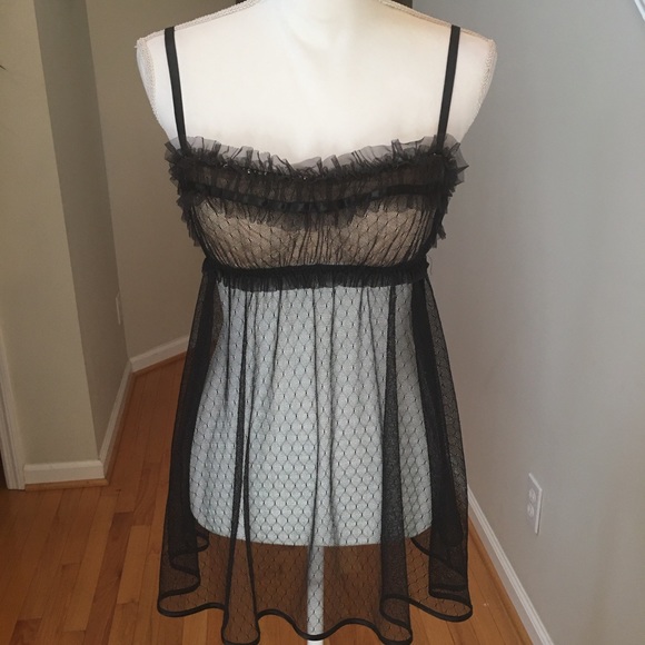 2000s Victoria’s Secret sheer mesh lace babydoll camisole - Picture 4 of 10